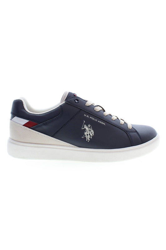 Sleek Blue Sports Sneakers with Logo Detail