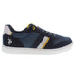 Sleek Blue Sneakers with Contrasting Details