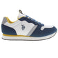 Sleek Blue Sneakers with Contrast Details