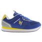 Sleek Blue Lace-Up Sports Sneakers