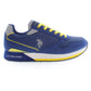 Chic Blue Sports Sneakers with Contrasting Details