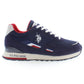 Sleek Blue Sneakers with Contrasting Details