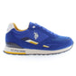 Sleek Blue Lace-Up Sports Sneakers