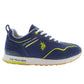 Sporty Elegance Lace-Up Sneakers in Blue