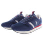 Sleek Blue Lace-Up Sports Sneakers