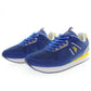 Sleek Blue Lace-Up Sports Sneakers