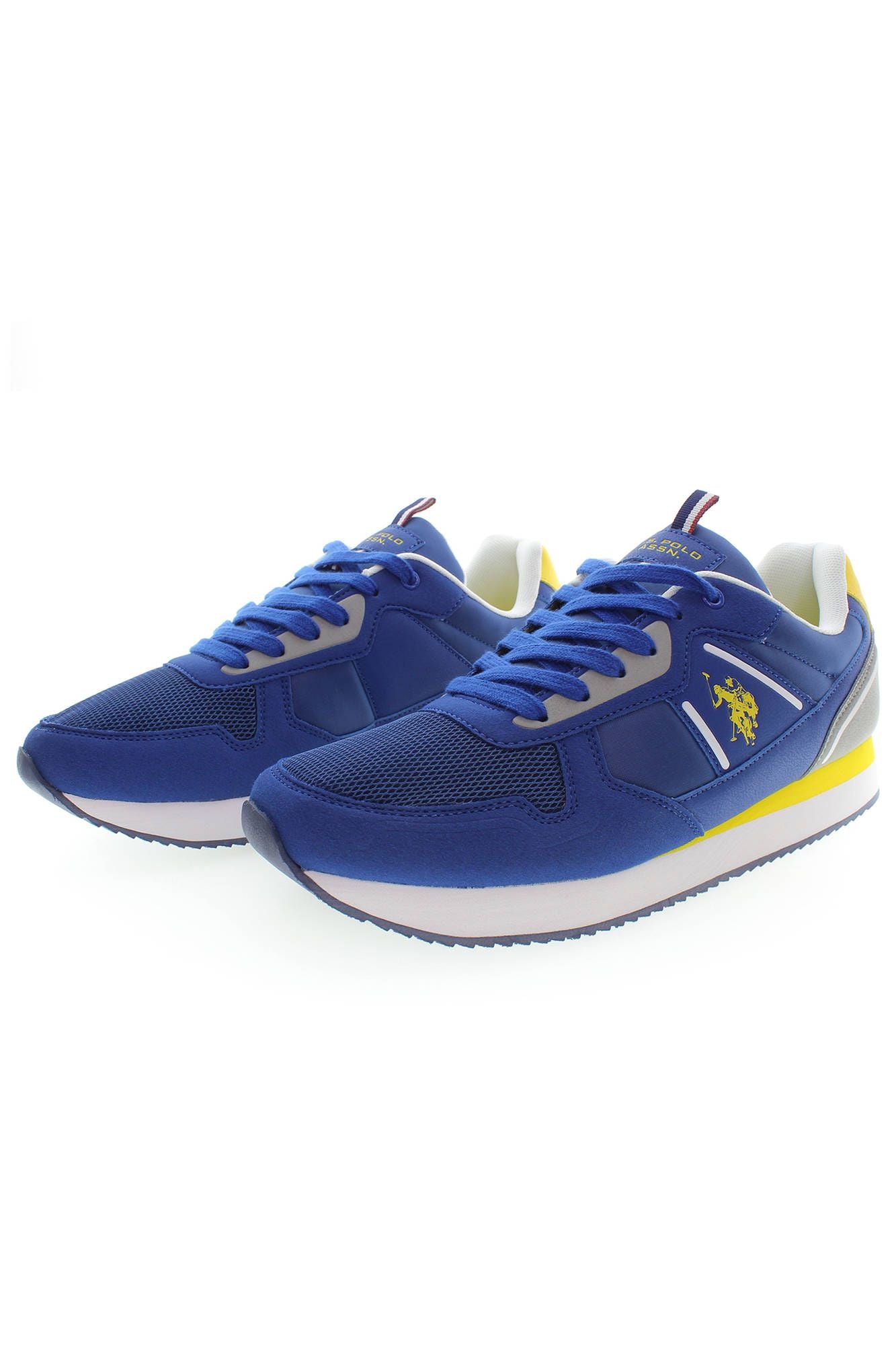 Sleek Blue Lace-Up Sports Sneakers