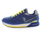 Chic Blue Sports Sneakers with Contrasting Details