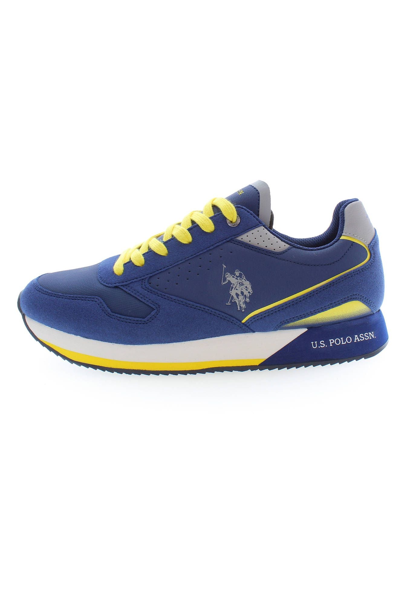 Chic Blue Sports Sneakers with Contrasting Details