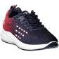 Sleek Blue Sneakers with Contrasting Accents
