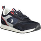Blue Contrasting Lace-up Sports Sneakers