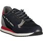 Sleek Blue Lace-Up Sports Sneakers