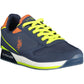 Blue Contrast Laced Sports Sneakers