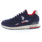 Sleek Blue Sneakers with Contrasting Details
