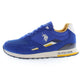 Sleek Blue Lace-Up Sports Sneakers