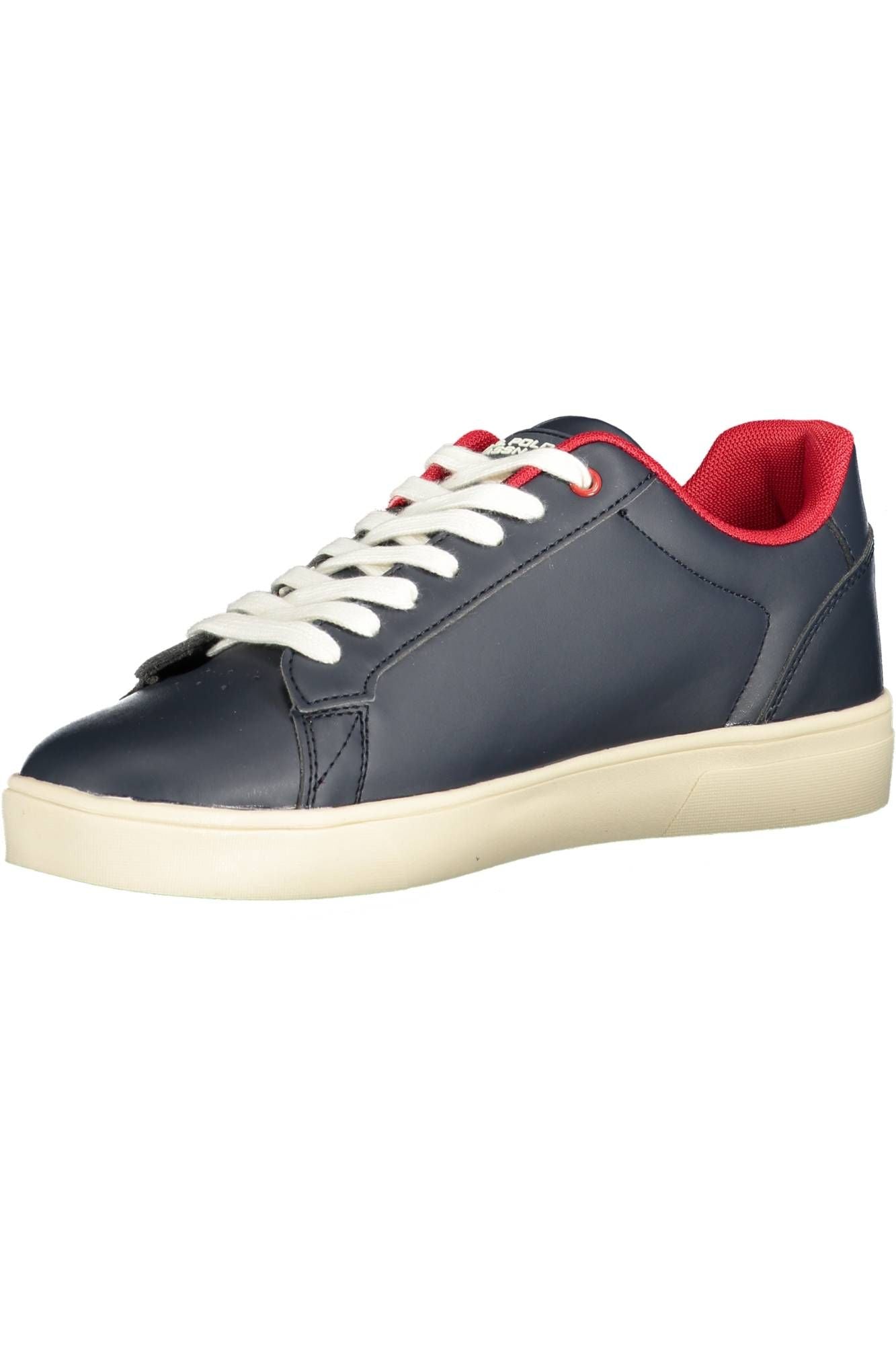 Chic Blue Eco-Leather Lace-Up Sneakers