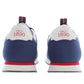 Sleek Blue Lace-Up Sports Sneakers