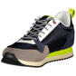Chic Blue Lace-Up Sport Sneakers with Logo Detail