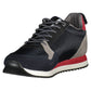 Sleek Blue Lace-Up Sports Sneakers