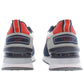 Sporty Blue Lace-Up Sneakers with Logo Detail
