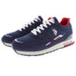Sleek Blue Sneakers with Contrasting Details