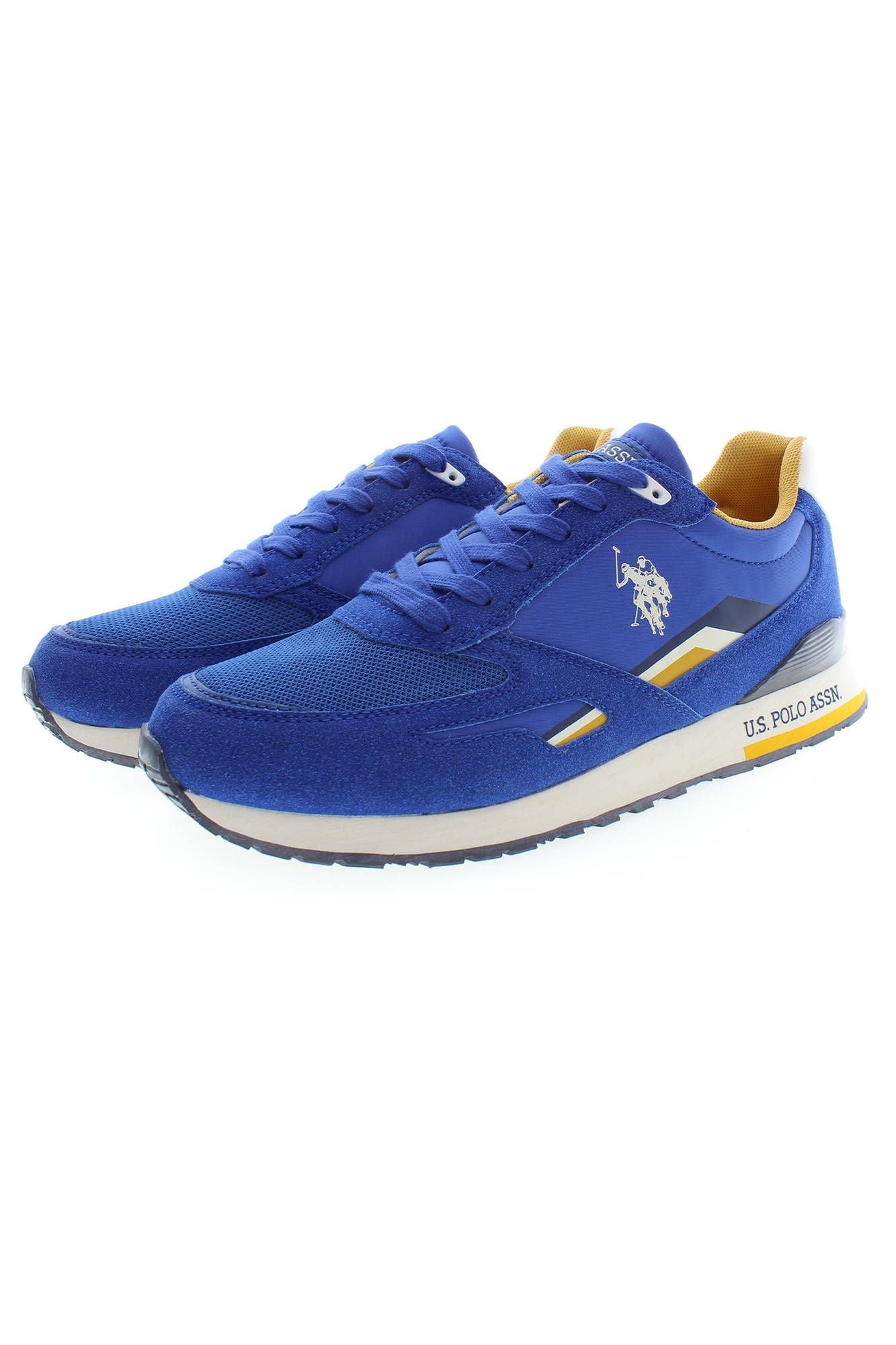 Sleek Blue Lace-Up Sports Sneakers