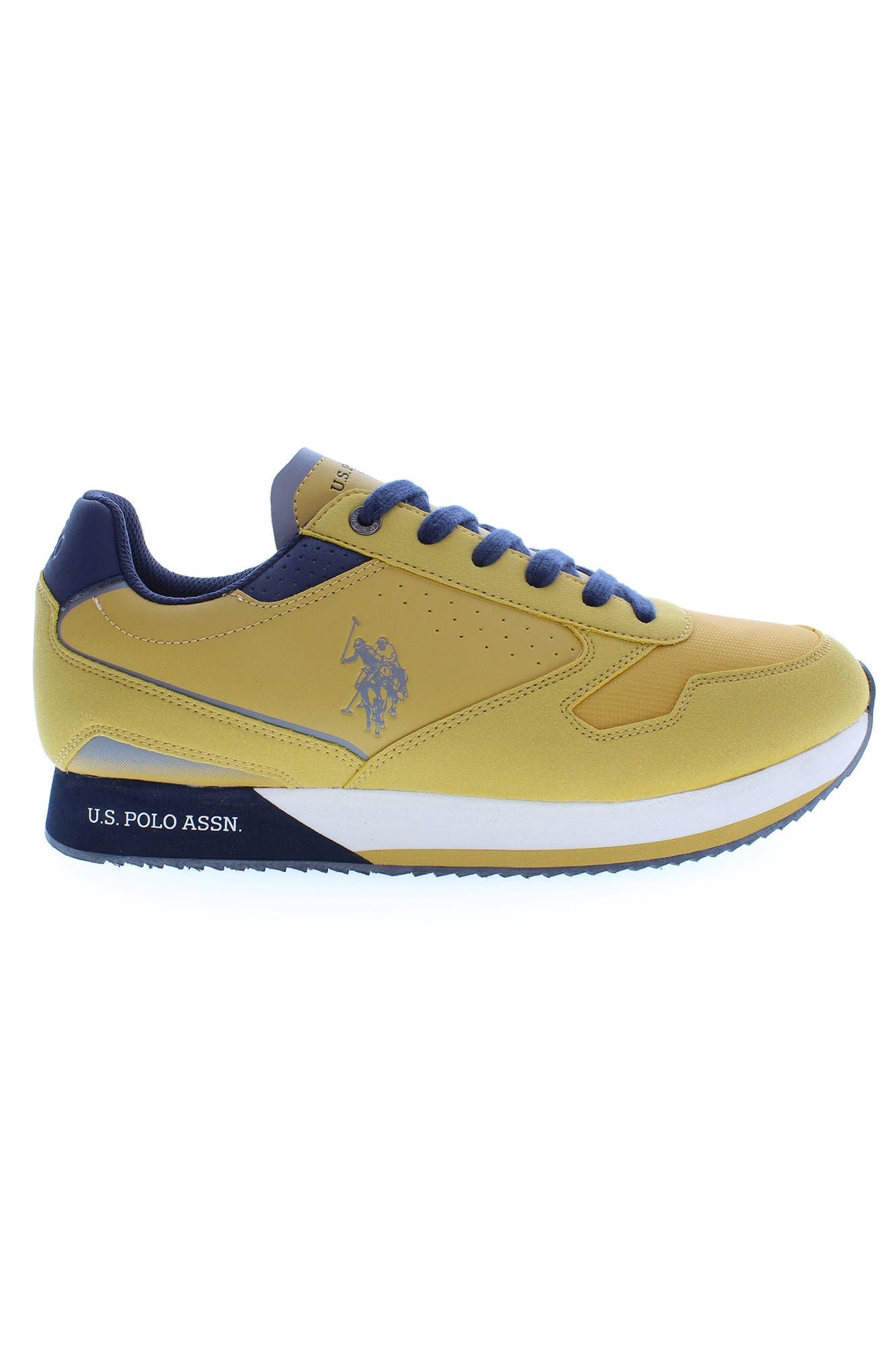 Radiant Yellow Sports Sneakers with Logo Detail