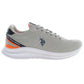 Sleek Gray Sneakers with Iconic Logo
