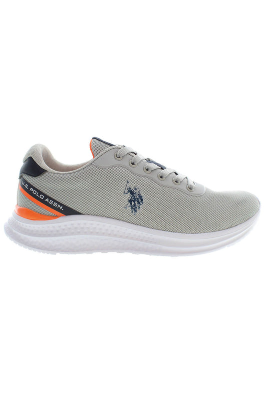 Sleek Gray Sneakers with Iconic Logo