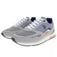 Sleek Gray Sneakers with Sporty Contrast Accents