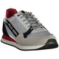 Sleek Gray Sports Sneakers with Contrasting Details