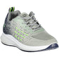 Grey Laced Sports Sneakers with Logo