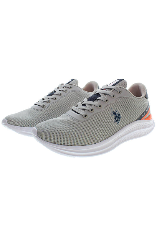 Sleek Gray Sneakers with Iconic Logo