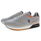Chic Gray Sports Sneakers with Logo Detail