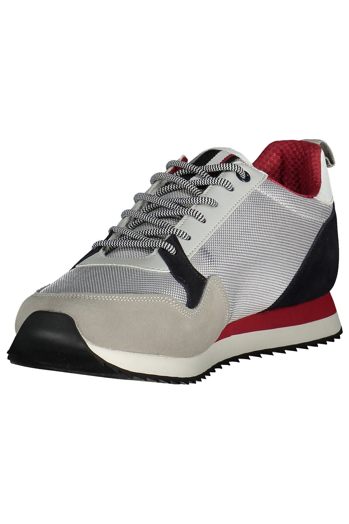 Sleek Gray Sports Sneakers with Contrasting Details