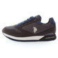 Elegant Brown Sports Sneakers with Contrasting Lace
