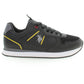 Sleek Black Lace-Up Sneakers with Logo Detail