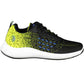 Sleek Black Lace-Up Sports Sneakers