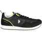 Elegant Black Polyester Sports Sneakers