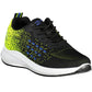 Sleek Black Lace-Up Sports Sneakers