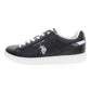 Sleek Black Laced Sports Sneakers