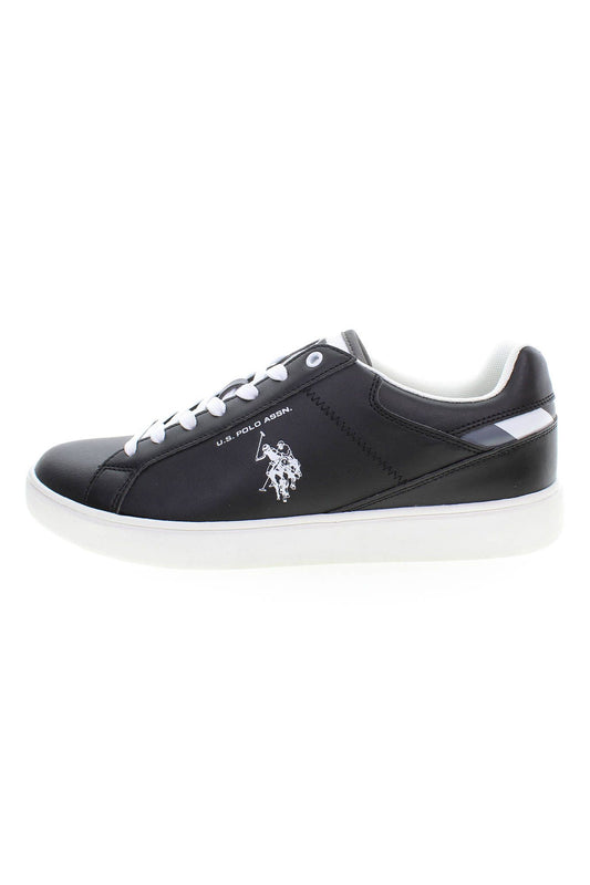 Sleek Black Laced Sports Sneakers