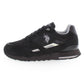 Sleek Black Sneakers with Dynamic Design