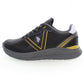 Sleek Black Laced Sports Sneakers