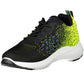 Sleek Black Lace-Up Sports Sneakers