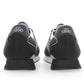 Black Lace-Up Sneakers with Logo Contrast Details