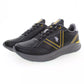 Sleek Black Lace-Up Sneakers with Logo Detailing