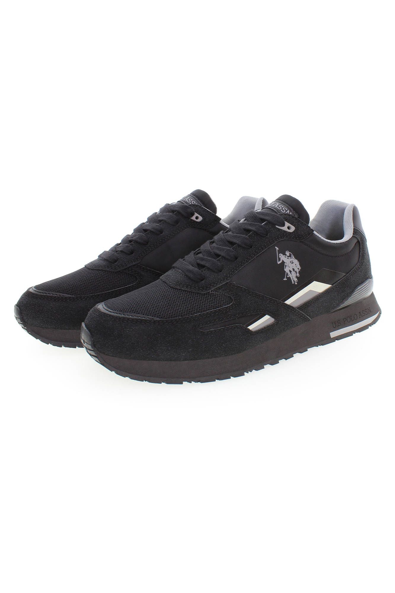 Sleek Black Sneakers with Dynamic Design