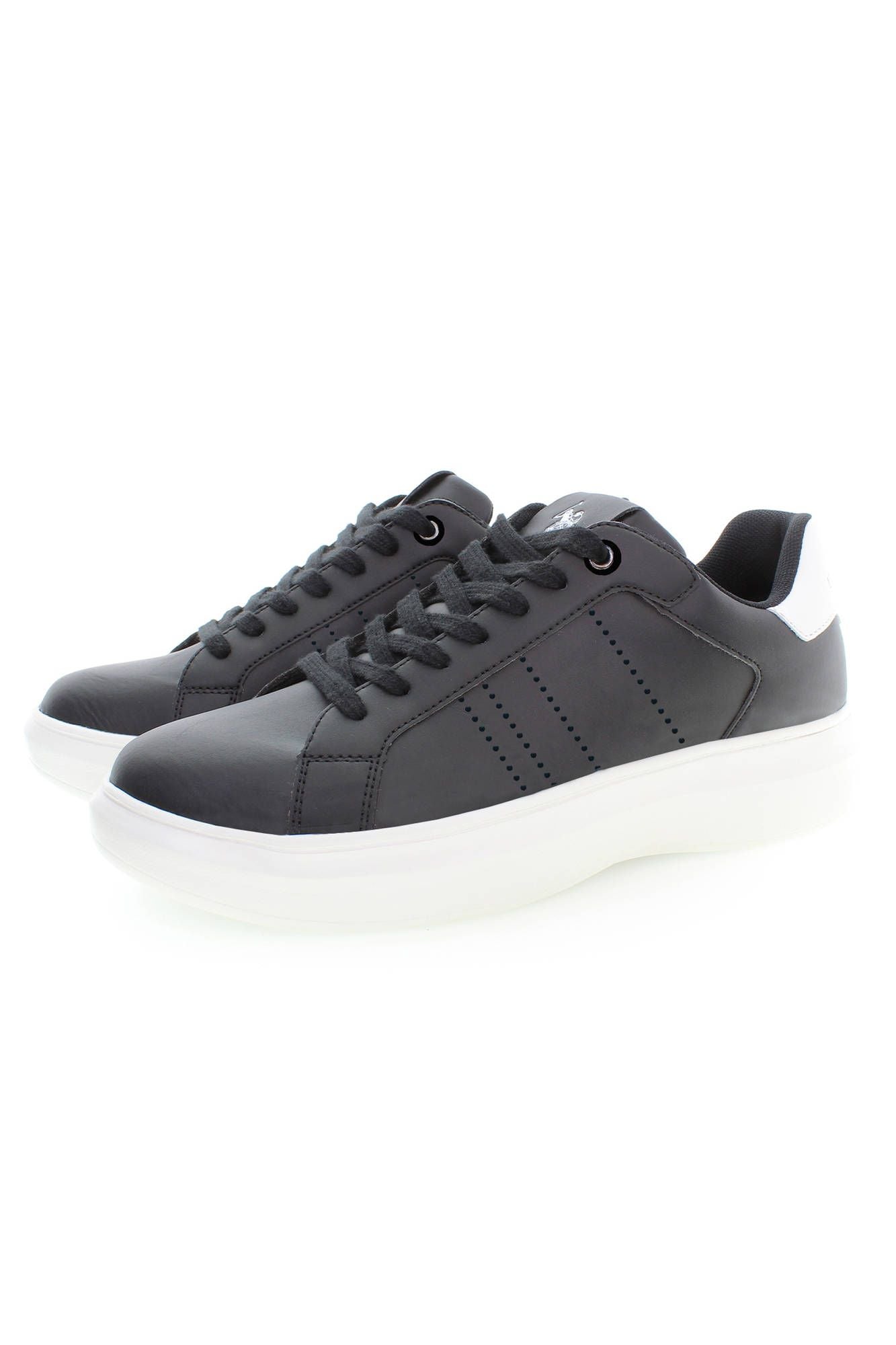 Sleek Black Sports Sneakers with Logo Detail