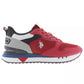 Sleek Red Sneakers with Signature Contrast
